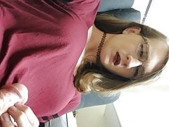 Trans Girl Masturbates In Office